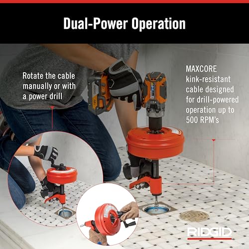 Ridgid 57043 POWER SPIN+ Power Spinner Drain Cleaner - Image 5