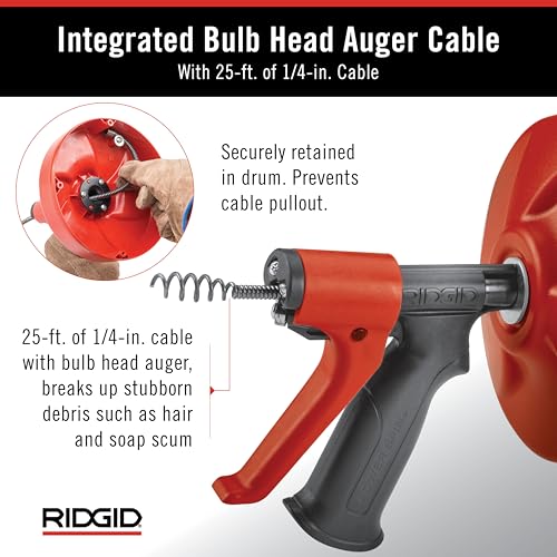 Ridgid 57043 POWER SPIN+ Power Spinner Drain Cleaner - Image 4