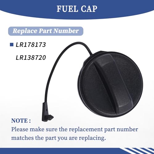 Getfarway LR178173 Fuel Cap Fit for Range Rover Evoque 2014-2021 / Range Rover Sport 2015-2021 / Velar 2018-2021 / Discovery Sport 2017-2021 Land Rover Defender Replace LR138720 Fuel Tank Filler - Image 3