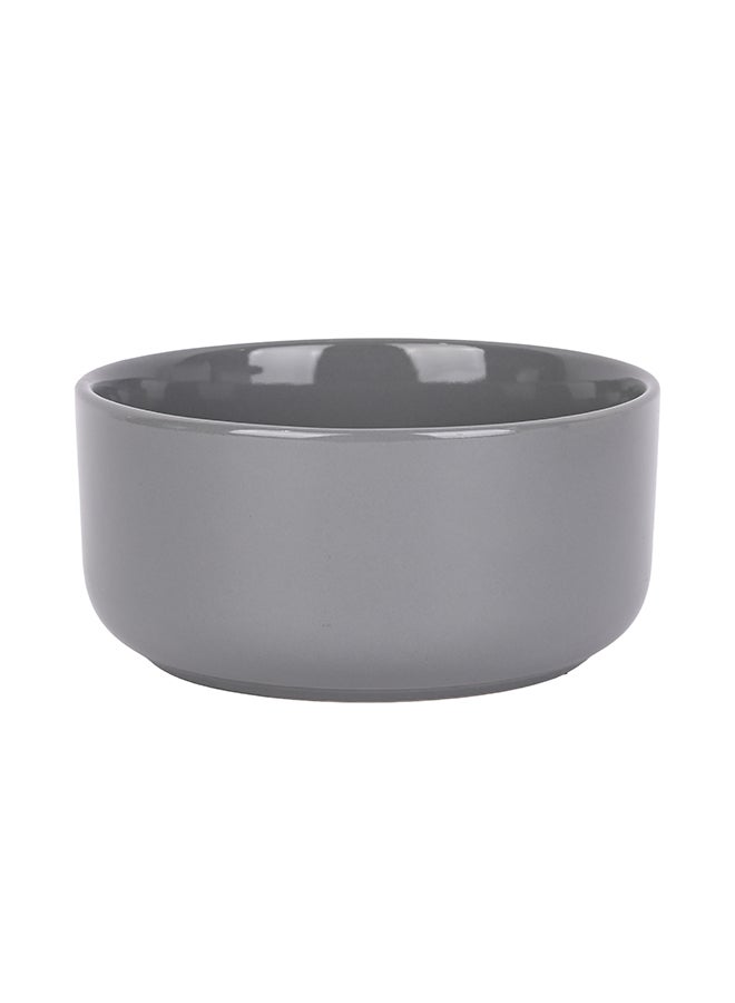 Ollieroo طقم أدوات مائدة من الخزف 18 قطعة، طقم لـ 6 أشخاص، آمن للاستخدام في الميكروويف وغسالة الصحون، رمادي داكن - Image 4