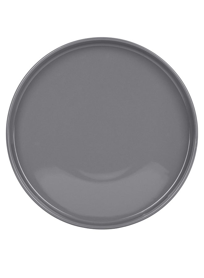 Ollieroo طقم أدوات مائدة من الخزف 18 قطعة، طقم لـ 6 أشخاص، آمن للاستخدام في الميكروويف وغسالة الصحون، رمادي داكن - Image 2