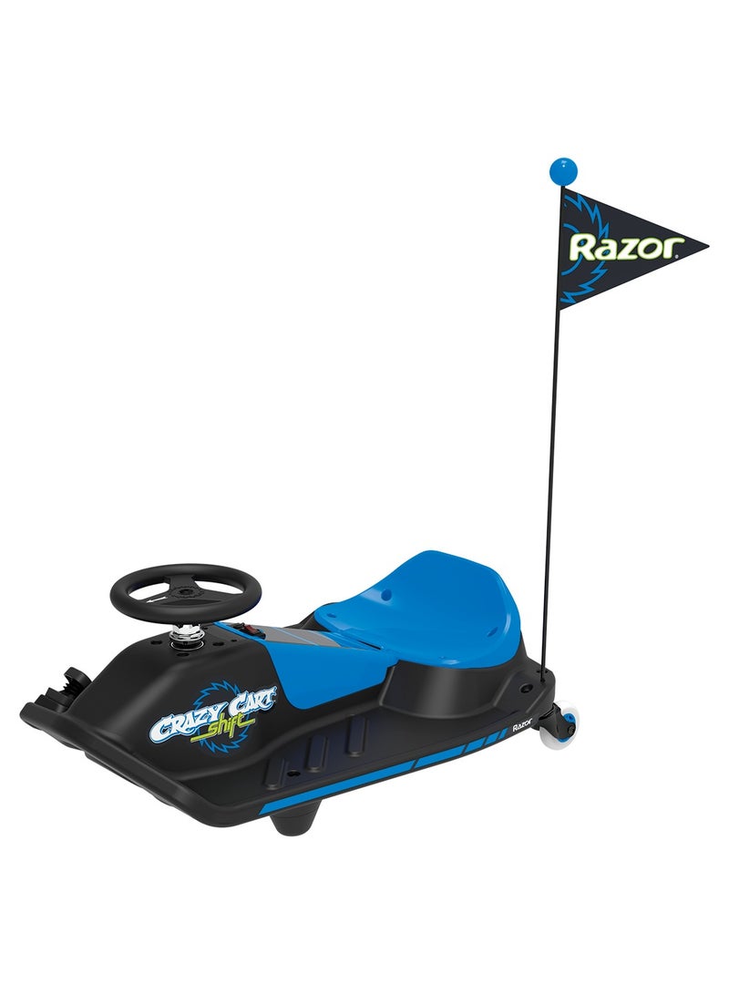 Razor Crazy Cart Shift Blue 13Km/h | Kids Ages 6 Years+ | Electric Ride-on | Drifting Cart | With up to 40 minutes of Continuous Use | Outdoor Adventure Multicolour - Image 1