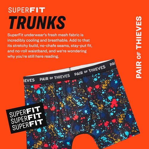 Pair of Thieves Men’s Trunks – 3 Pack Color Set, Cooling Mesh, No-Chafe Comfort, Stay-Put Fit – Core, Large - Image 2