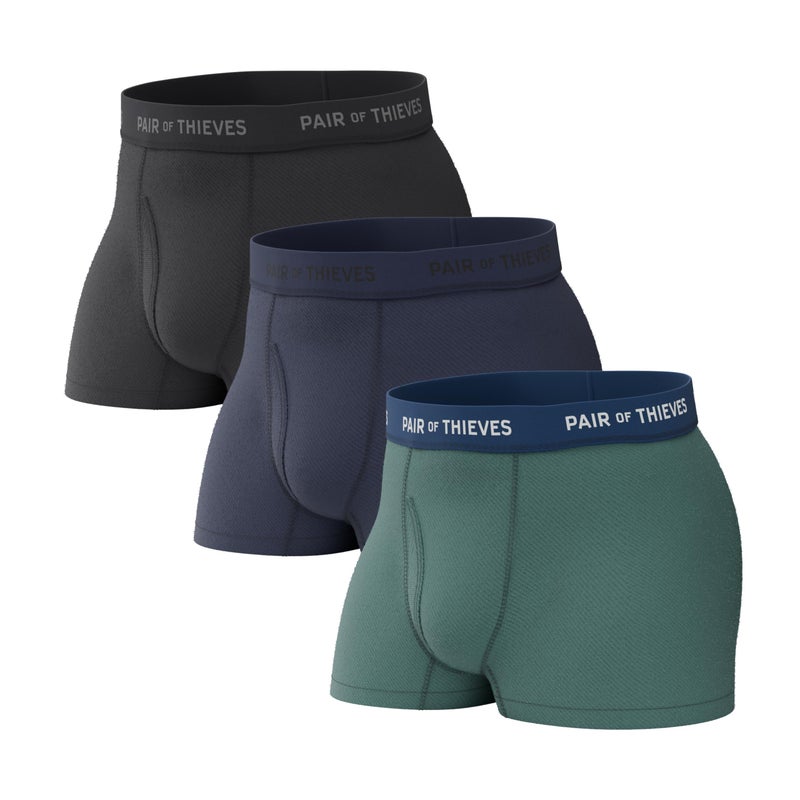 Pair of Thieves Men’s Trunks – 3 Pack Color Set, Cooling Mesh, No-Chafe Comfort, Stay-Put Fit – Core, Large - Image 5
