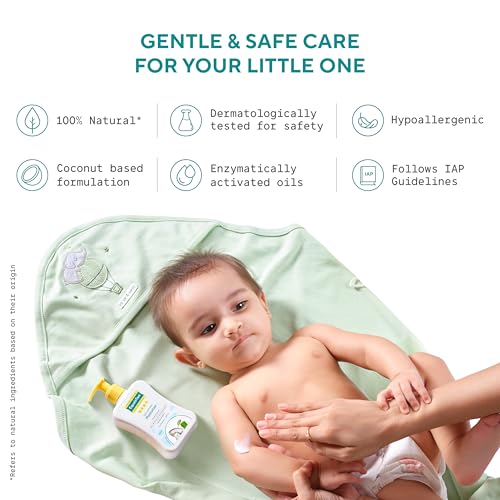EQUALSTWO by Zydus Baby Moisturizer, 200ml, 100% Natural Coconut based Daily Baby Skin Care Body Lotion for Nourishing Skin, All Skin Types, PH 5.5, Dermatalogically Tested, No Parabens No Sulphates, (Pack 1) - Image 5