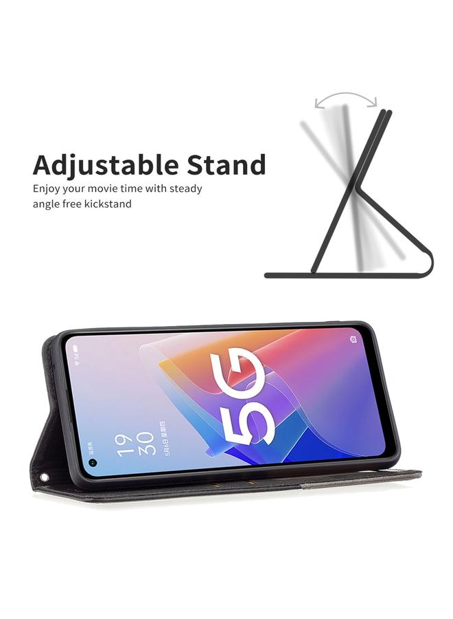 S-TOP Case For OPPO A96 5G Prismatic Invisible Magnetic Leather Phone Case - Image 3