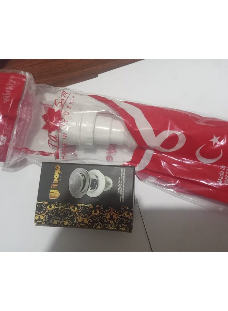 Haway Stainless Steel Basin Stopper with Basin Drain with Turkish Stainless Drain Head 11/2" - Image 1