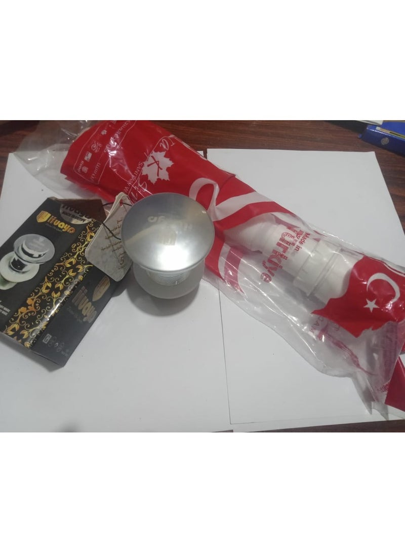 Haway Stainless Steel Basin Stopper with Basin Drain with Turkish Stainless Drain Head 11/2" - Image 2