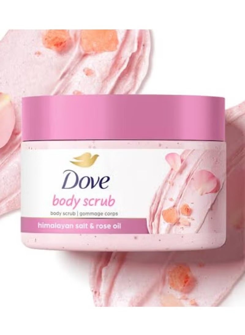 مقشر الجسم بملح الهيمالايا وزيت الورد من دوف