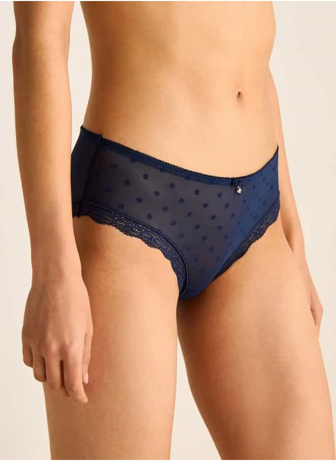 فاف Lace Detail Briefs with Elasticated Waistband