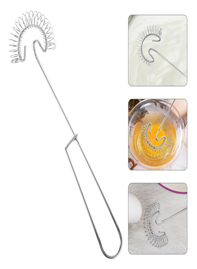 DEARMAMY Manual Egg Beater Stainless Steel Spring Whisk Handheld Mixer for Kitchen Baking and Cooking - Image 4