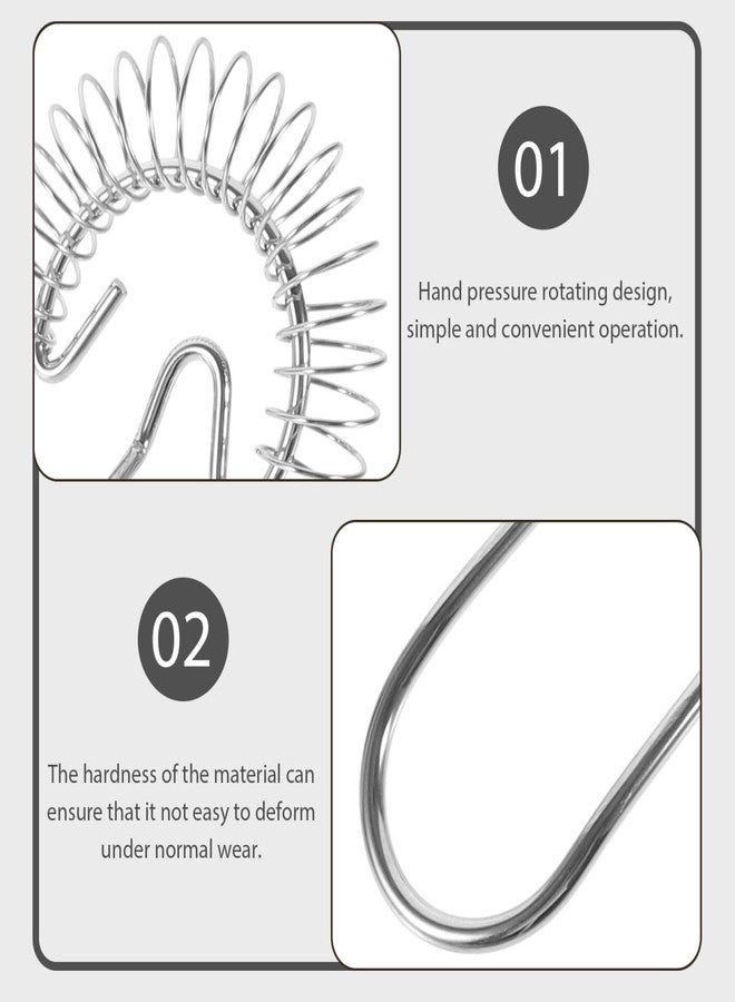 DEARMAMY Manual Egg Beater Stainless Steel Spring Whisk Handheld Mixer for Kitchen Baking and Cooking - Image 3