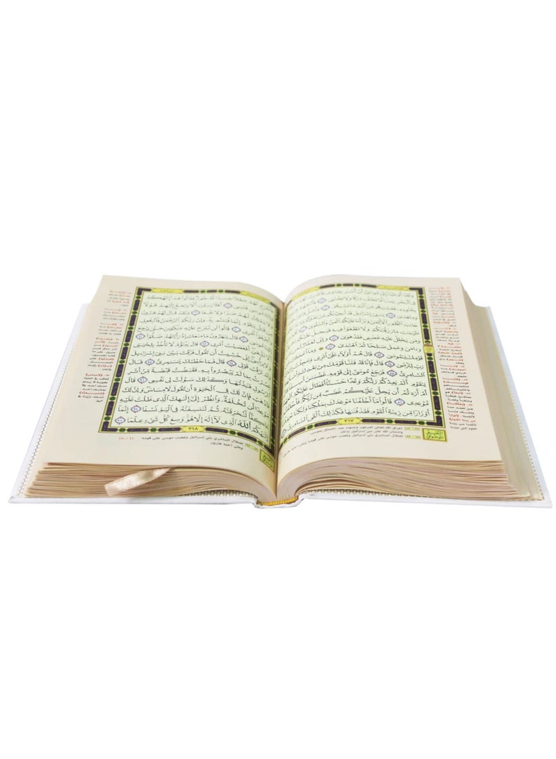 قران كريم موضوعي شاموا غلاف مخمل  المصحف بالرسم العثماني وبهامشه التبيان لكلم المنان من تفسير السعدي حجم وسط قياس 14×20 - Image 5