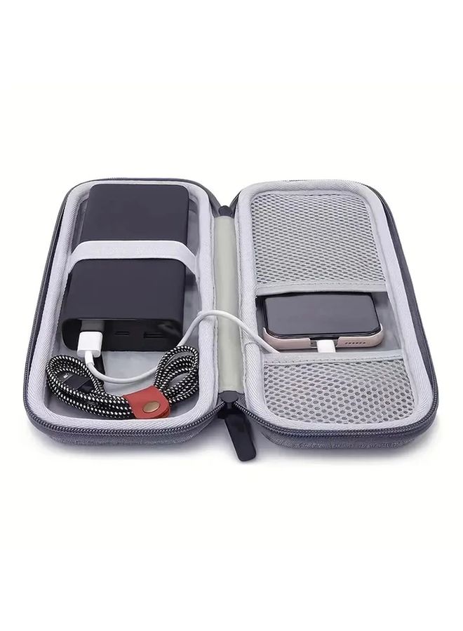 1pc Hard Shell Travel Case With Cable Management For Power Bank And Phone Accessories - Image 3