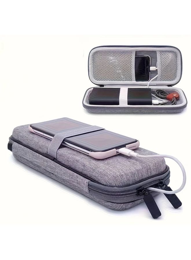1pc Hard Shell Travel Case With Cable Management For Power Bank And Phone Accessories - Image 1