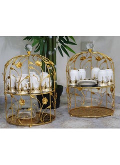 KASINDA Dishing Items Organizer Display Decor Stand for Home Office Gold Finish  - Image 2