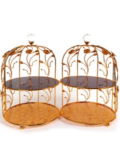 KASINDA Dishing Items Organizer Display Decor Stand for Home Office Gold Finish  - Image 1