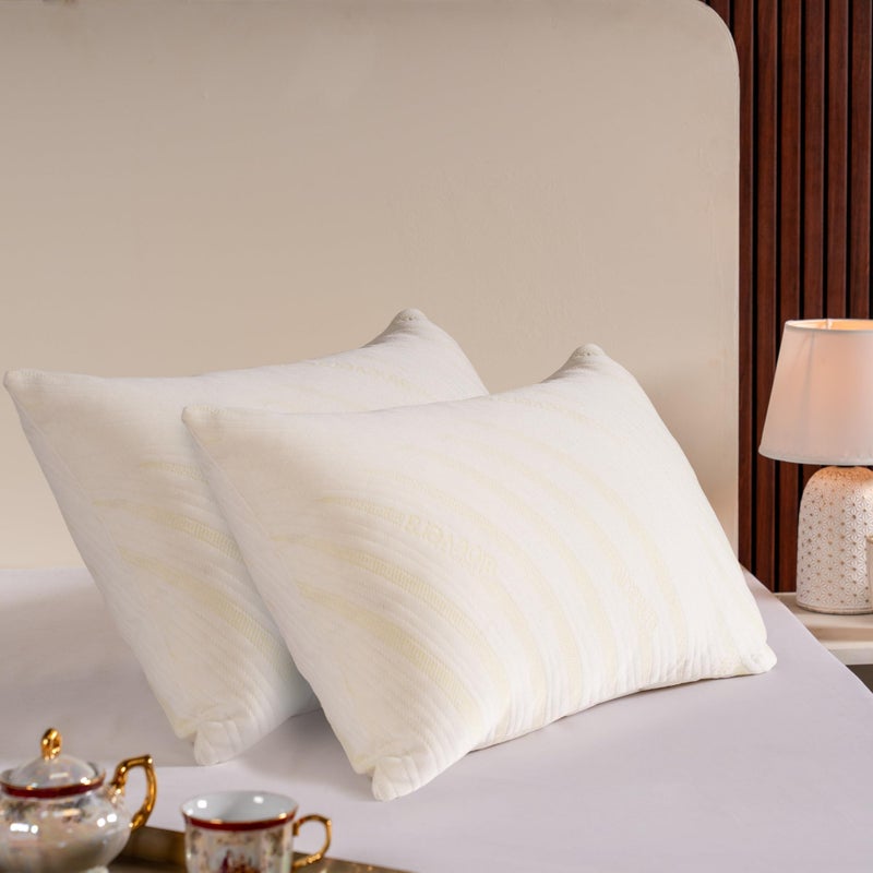 MYTRIDENT Classic Dream Comfort Pillow for Bed, 650 g, 100% Micro Polyester,43 CM X 69 CM-White - Image 1