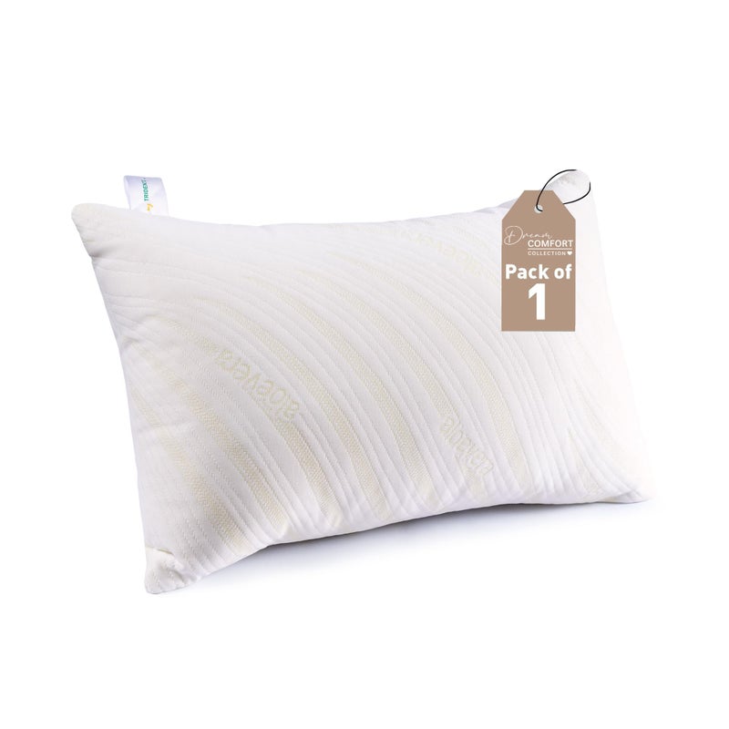 MYTRIDENT Classic Dream Comfort Pillow for Bed, 650 g, 100% Micro Polyester,43 CM X 69 CM-White - Image 5