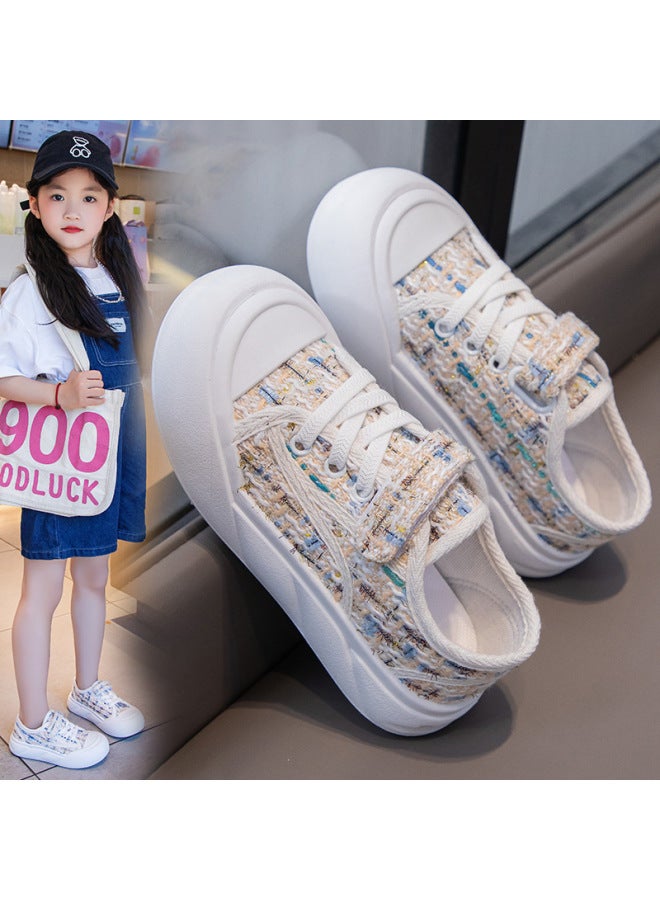 حذاء شبشب من القماش للفتيات، حذاء أطفال قابل للتنفس، أحذية كاجوال جديدة بنعل ناعم، أحذية رياضية للأطفال الكبار - Image 3