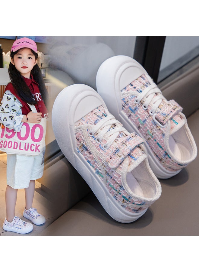 حذاء شبشب من القماش للفتيات، حذاء أطفال قابل للتنفس، أحذية كاجوال جديدة بنعل ناعم، أحذية رياضية للأطفال الكبار - Image 2