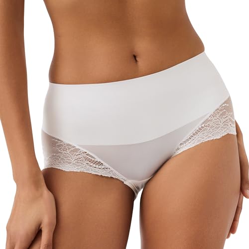 SPANXsmooth Undie-tectable Lace Hi-Hipster - For Core Control - Comfortable Lace Shapewear Underwear - No Visible Panty Lines - Powder - Medium - Image 1