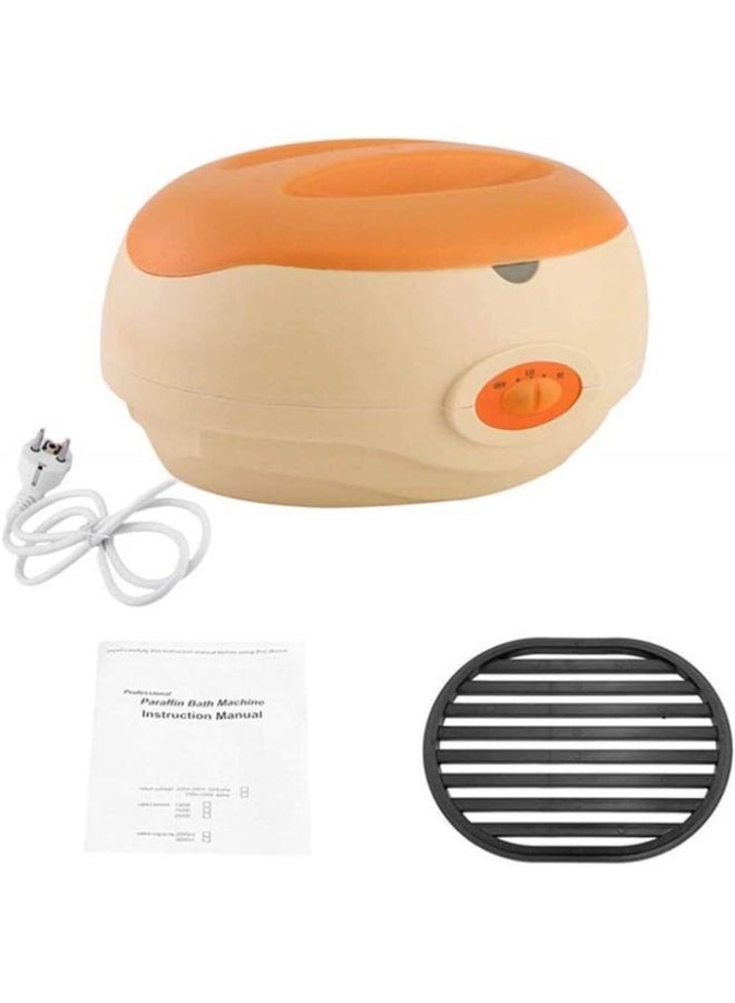 جهاز تسخين شمع البارافين الاحترافي لليدين والقدمين - سعة 2.3 لتر وقوة 200 واط - حمام شمع ساخن للمنتجعات الصحية (سبا) والمنزل - لون برتقالي - Image 1