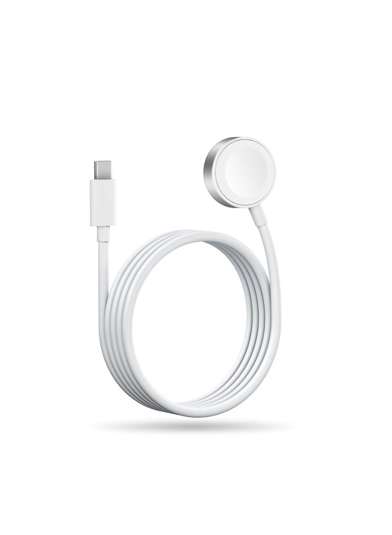 USB C Watch Charger Cable Compatible for Apple Watch: Magnetic Charger Cable Compatible with iWatch Series 10/9/8/7/6/5/4/3/2/1/SE/SE2, Travel Type C Charging Cord, 3.3ft - Image 2