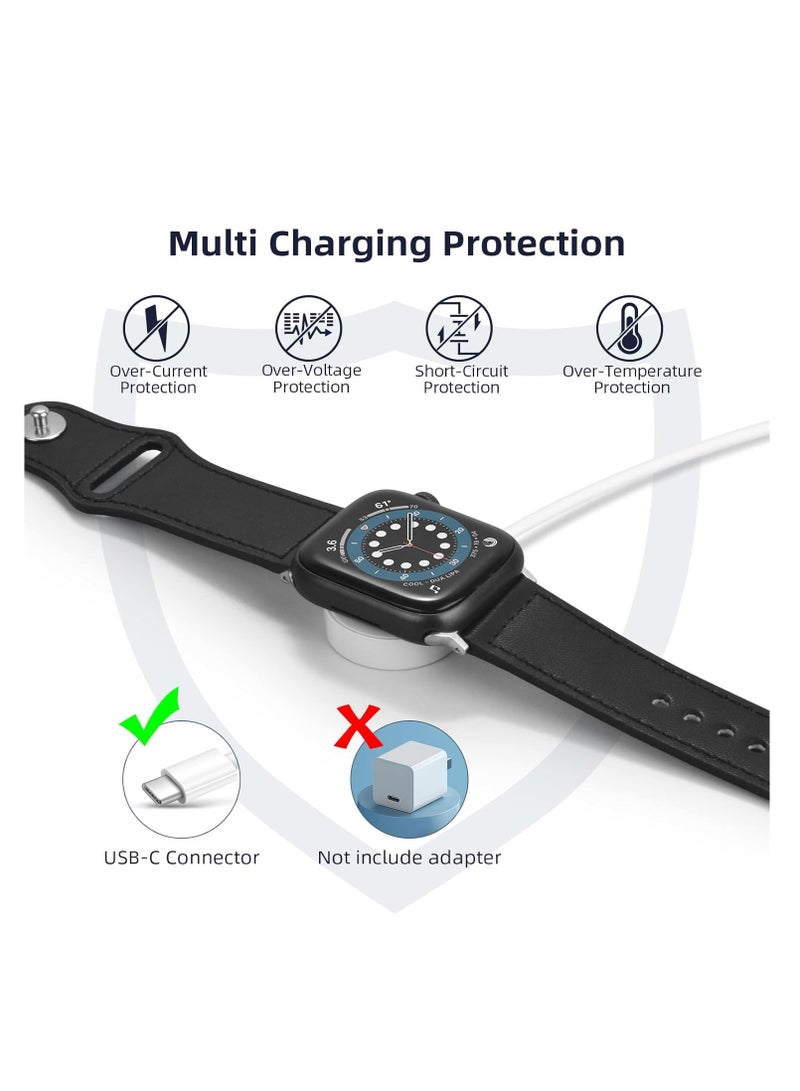 USB C Watch Charger Cable Compatible for Apple Watch: Magnetic Charger Cable Compatible with iWatch Series 10/9/8/7/6/5/4/3/2/1/SE/SE2, Travel Type C Charging Cord, 3.3ft - Image 4