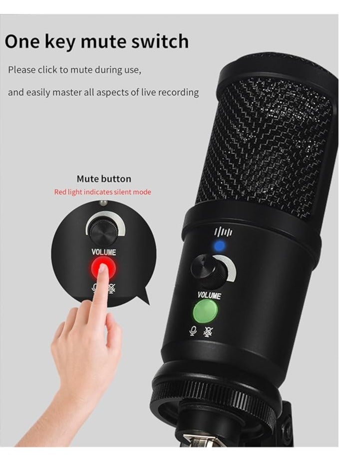 USB condenser microphone for computers, laptops, for singing, broadcasting, recording, gaming, streaming, conferencing, YouTube - Image 3