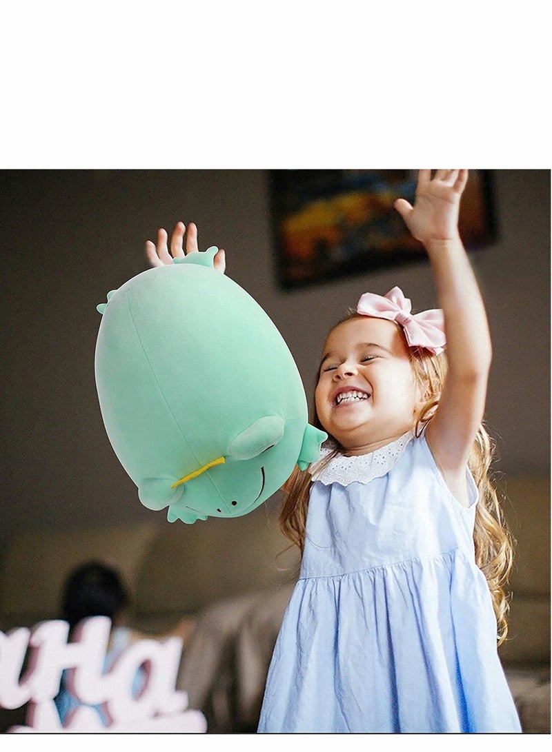 Super Soft Frog Plush, Cute Frog Stuffed Animal with Smile Face, Squishy Frog Plush Pillow, Adorable Plush Frog Toy Gift for Kids Children Girls Boys, Unique Crown Frog Decoration, Green (14") Brand: