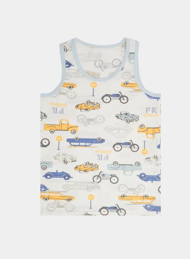 Styli Pack of 2 - Boys Cotton Printed Vest
