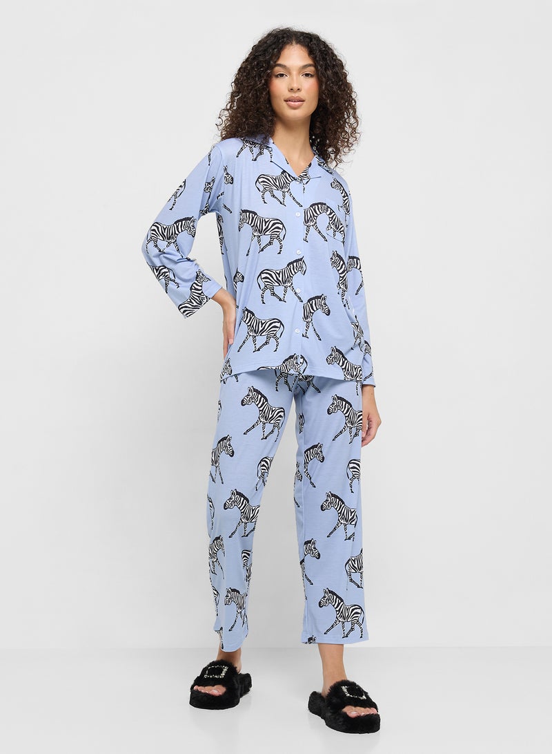 Ginger Cotton Button Up Shirt & Pyjama Set  - Image 5