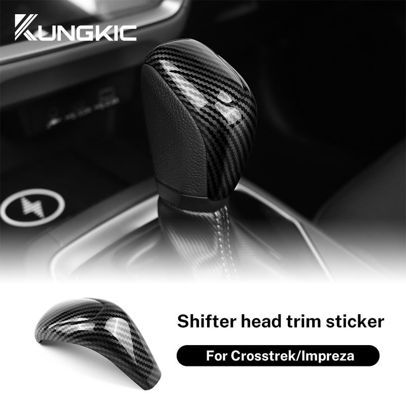 ABS Carbon Fiber Gear Shift Head Cover for Subaru Crosstrek 2024 / Subaru Impreza 2024 - RHD LHD Interior Sticker Accessory - Image 1