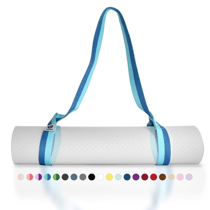 Tumaz Yoga Mat Strap [MAT NOT Included] (2 Sizes) with Extra Thick & Comfy Delicate Texture, Adjustable Yoga Mat Carrier - Image 1