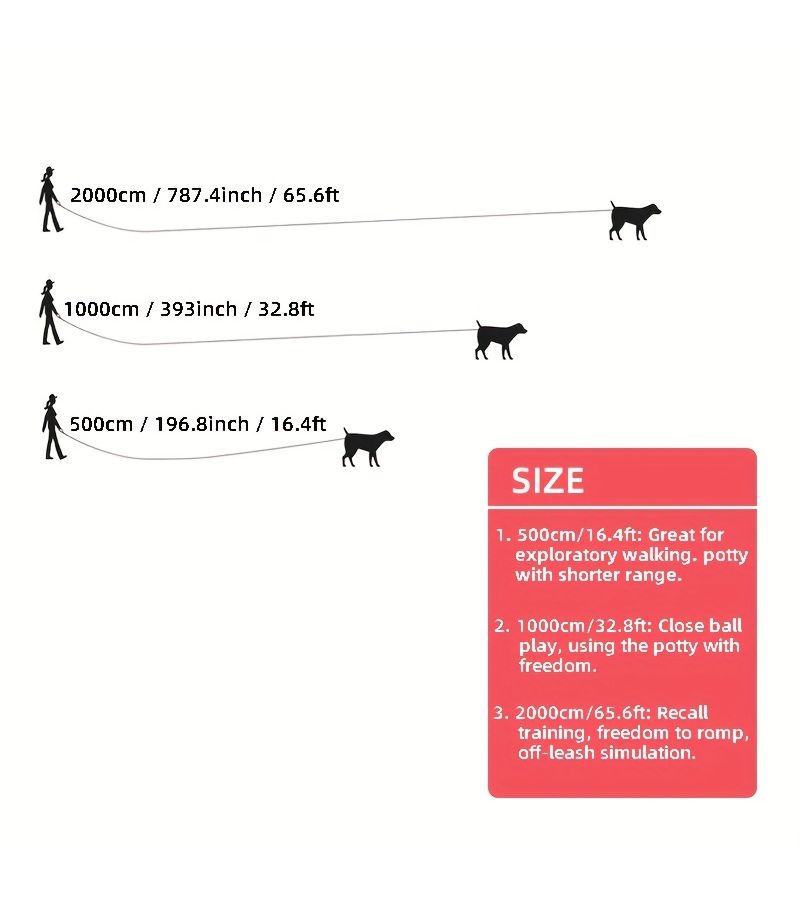 Blue XL 1000m 500cm Dog Puppy Obedience Recall Training Agility Lead Durable PP Material Adjustable Swivel Clasp Ideal for Play Camping or Backyard Use - Image 2