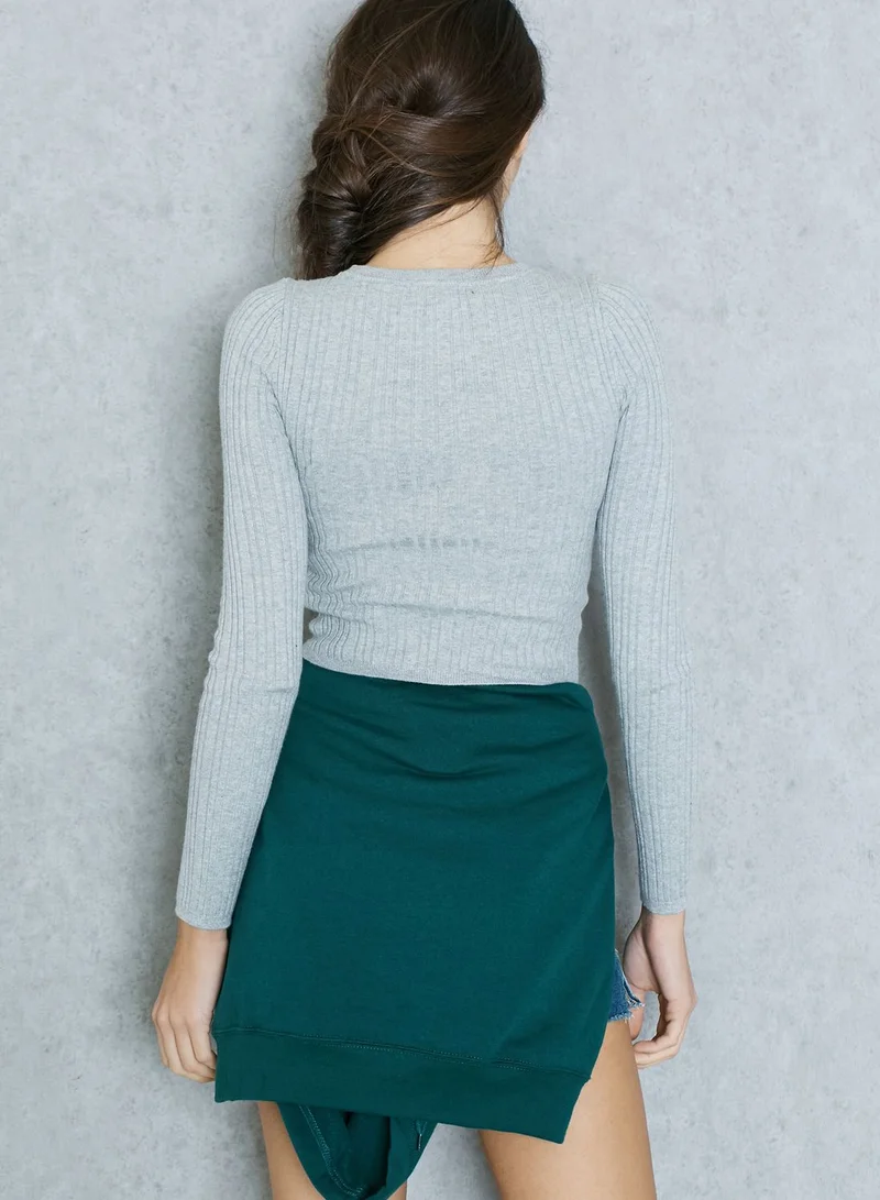FOREVER 21 Ribbed Knit Top