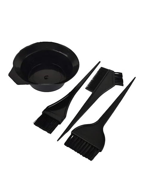 4-Piece Hair Colouring Tool Set Black