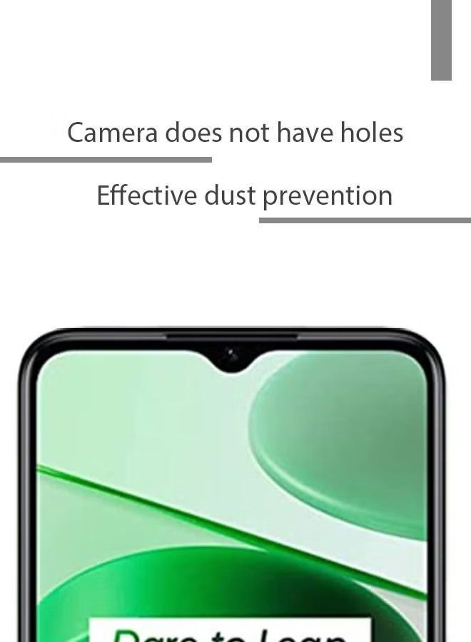 Realme C35 Screensaver Cove Tempered Glass Film Fingerprint HD Transparent Explosion-Proof - Image 5