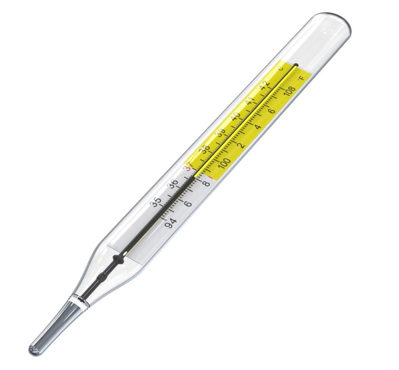 SEABOOM 2pcs Glass Thermometers Mercury Free Clinlic Thermometer Traditional Thermometer Dual Scale Mercury Free C&F 2PK - Image 3