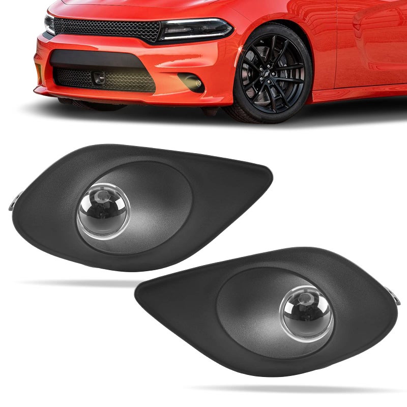 DLAA Fog Lights For Dodge Charger 2018 2019 2020 2021 Front Fog Lamps Kit Car Styling Spot Light With Cables and Switch Clear Lens  1 Pair