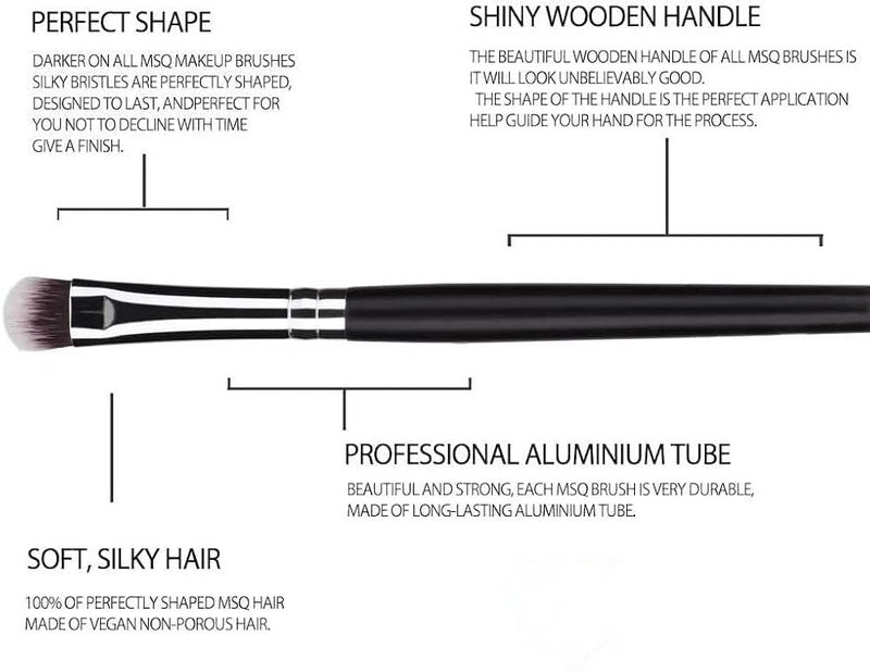 -PURPLE Under-Eye Concealer Brush, Small Flat Angled Synthetic Bristles Flawless Coverage Multitask Brush with Liquid Cream Powder -PURPLR METAL BLACK HAND COLOR - Image 4