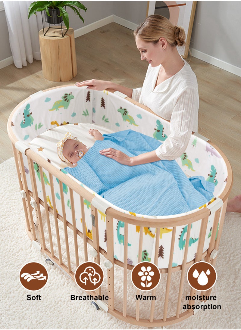 URbazaar - Baby Blankets Knit Cable Babe Blanket Soft Airy Newborn Infant Receiving Swaddling Beige Neutral Crib Stroller 40"x30" - Image 1