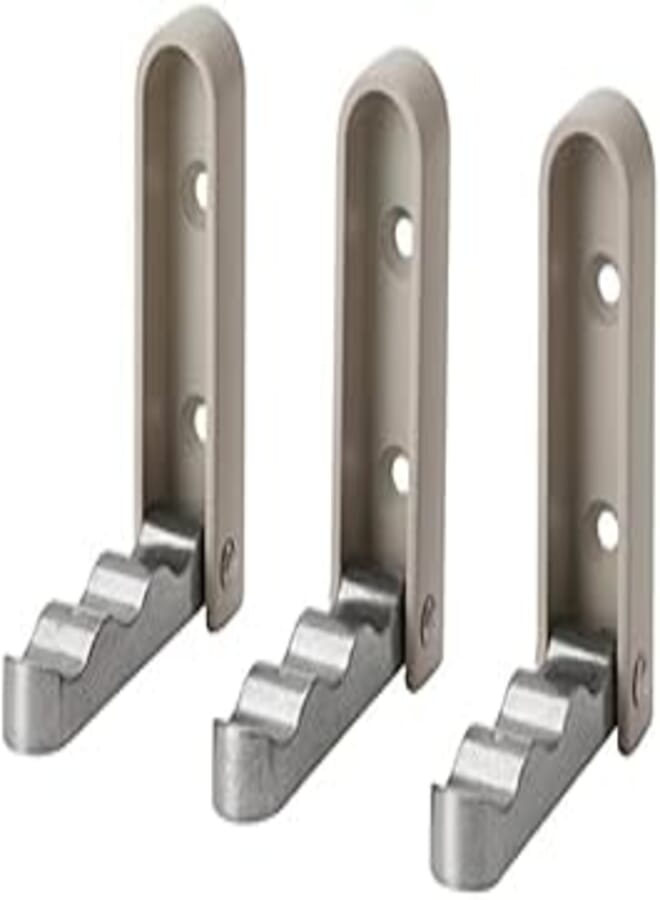 Digital Shoppy KLYKET Folding Hook, Aluminium/Beige. (3 Pieces)