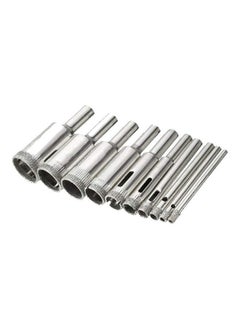 NIBEMINENT 10-Piece Diamond Drill Bit Set Silver  - Image 1