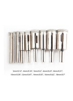 NIBEMINENT 10-Piece Diamond Drill Bit Set Silver  - Image 2