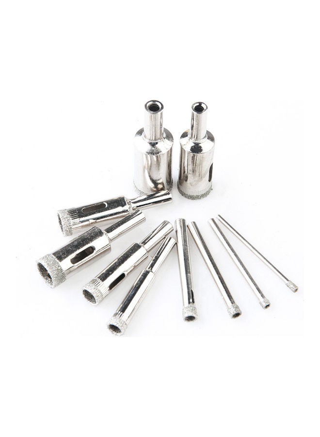 NIBEMINENT 10-Piece Diamond Drill Bit Set Silver  - Image 5