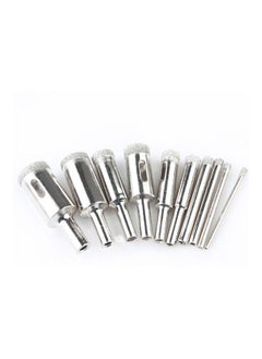 NIBEMINENT 10-Piece Diamond Drill Bit Set Silver  - Image 4