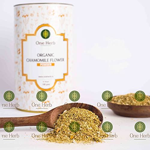 One Herb - Organic Chamomile Flower Powder 100g, Helps Improve Sleep Quality, Boosts Skin and Hair Health, Caffeine Free, Camomile Tea, Chamomile Tea, Herbal Tea - Image 3