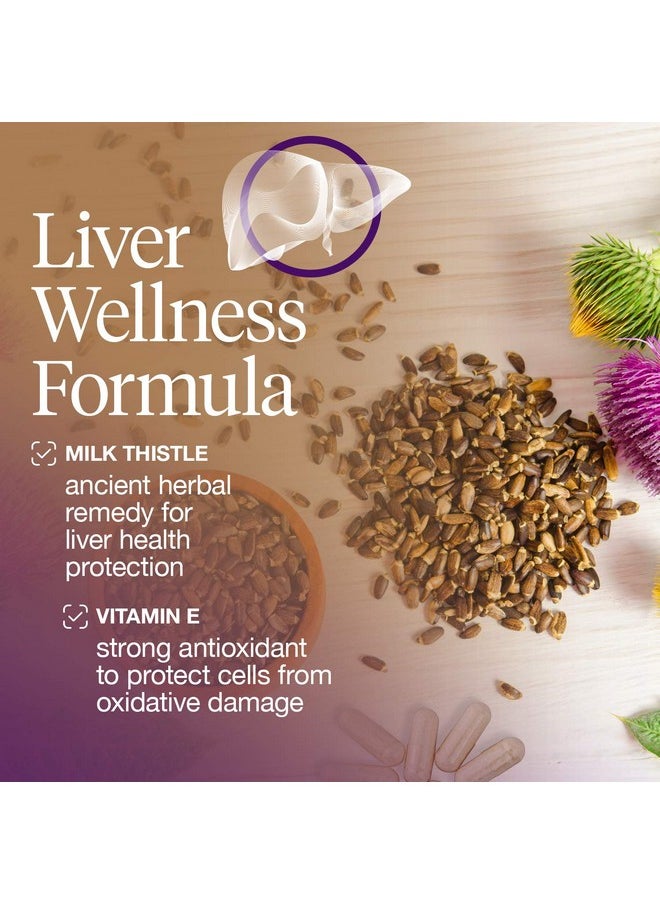EThistle Liver Wellness Dietary Supplement Milk Thistle & Vitamin E Liver Health Formula Caplets 180 Count  - Image 3